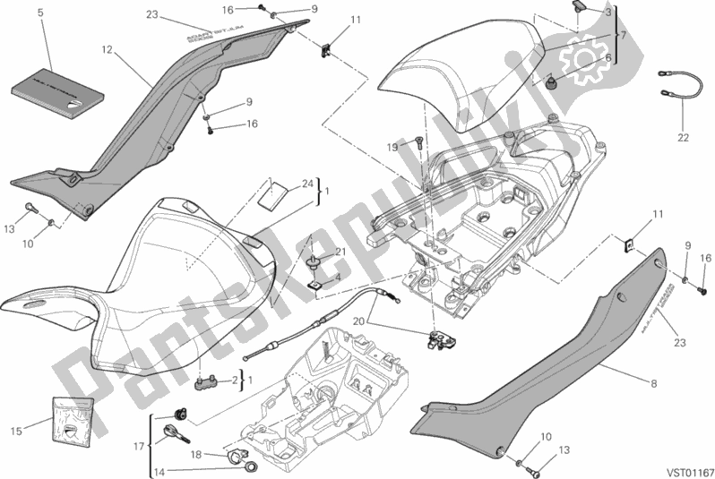 Todas las partes para Asiento de Ducati Multistrada 1200 S GT 2013